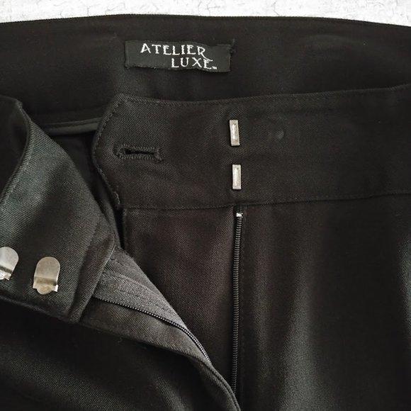 ATELIER LUXE Stretch Black Pants Size 10 - Picture 3 of 5